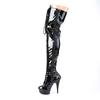 Pleaser - DELIGHT3023 Plattform Overknee Stiefel - Schwarz Product image